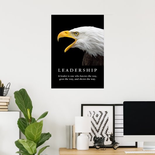 Bald American Eagle Motivierend Leadership Poster (Heimbüro)