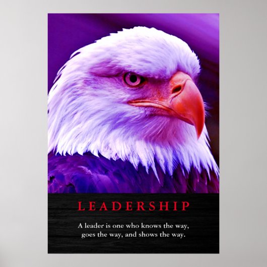Bald American Eagle Patriotic Leadership Poster (Vorne)