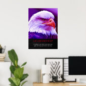 Bald American Eagle Patriotic Leadership Poster (Heimbüro)