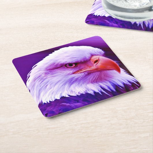 Bald American Eagle Rechteckiger Pappuntersetzer (angewinkelt)
