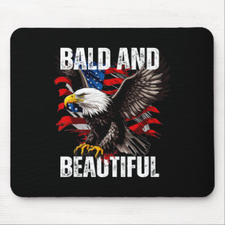 Bald And Beautiful 4. Juli Unabhängigkeitstag Amer Mousepad