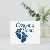 Bald ankommen postkarte (Stehend Vorderseite)