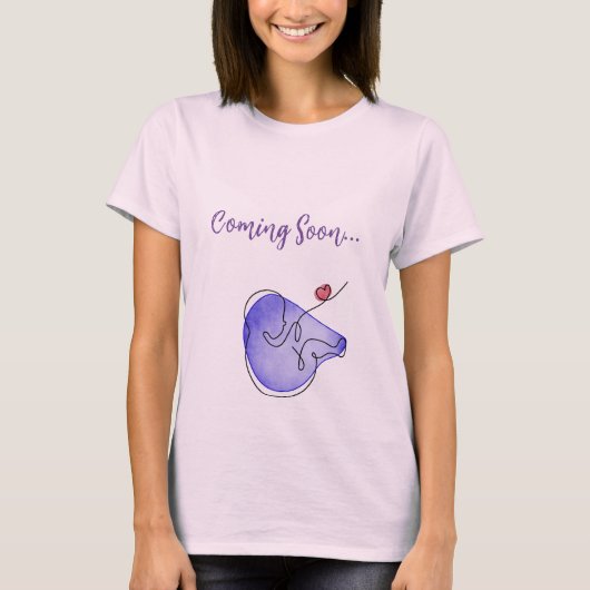 Bald - Ankündigung von Neugeborenen T-Shirt (Vorderseite)