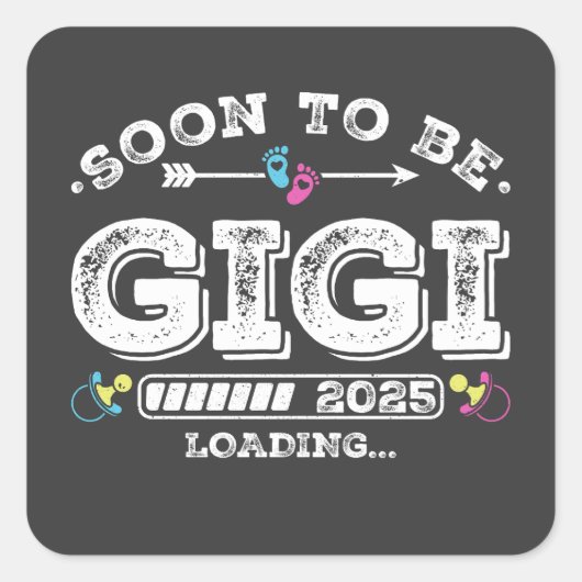 Bald auf Be Gigi 2025 Quadratischer Aufkleber (Vorderseite)