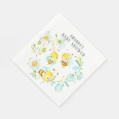 Bald auf Bee Family von 3 Bier Baby Dusche Serviette (Ecke)