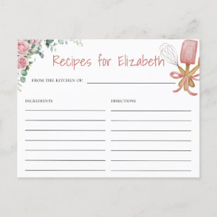 Bald auf dem Weg der Rezept-Karte Postkarte