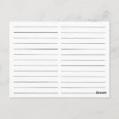 Bald auf dem Weg der Rezept-Karte Postkarte (Rückseite)