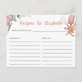 Bald auf dem Weg der Rezept-Karte Postkarte