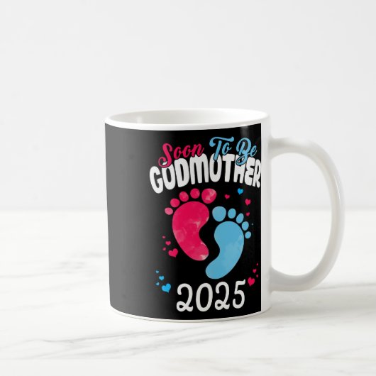 Bald auf Godmutter 2025 Schwangerschaftsankündigun Kaffeetasse (Rechts)