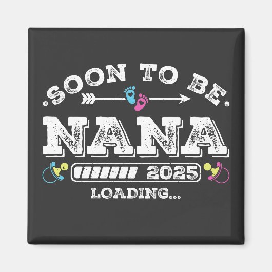 Bald auf Nana 2025 Beladen Platz Magnet (Vorne)