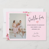 Bald auf vier 2 Fotos Schwangerschaft Ankündigung (Vorderseite)