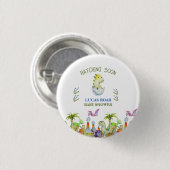 Bald ausbrütend Brüllen Baby-Party Button (Vorne & Hinten)