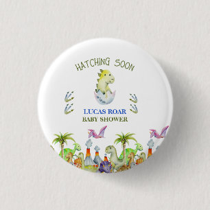 Bald ausbrütend Brüllen Baby-Party Button