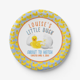 Bald ausbrütende Baby Shower Einladung Pappteller