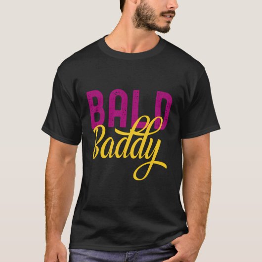Bald Baddy Shaved Head T-Shirt (Vorderseite)