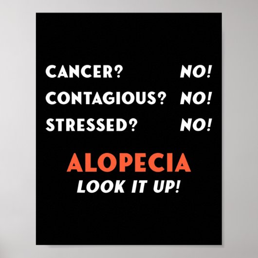 Bald Balding Alopecia Areata Haarausfall Problem A Poster (Vorne)