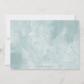 Bald Bird Watercolor Babydusche Einladung (Rückseite)