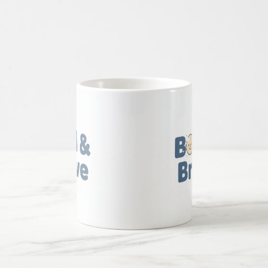 Bald & Brave Tasse - Funny Positive Design (Mittel)