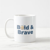 Bald & Brave Tasse - Funny Positive Design (Links)