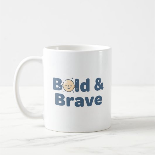 Bald & Brave Tasse - Funny Positive Design (Links)
