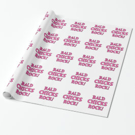 Bald Chicks Rock - Krebsbewusstsein Geschenkpapier