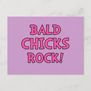 Bald Chicks Rock - Krebsbewusstsein Postkarte