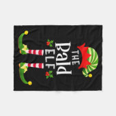 Bald Christmas Elf Matching Pajama X-mas Party Fleecedecke (Vorderseite (Horizontal))