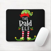 Bald Christmas Elf Matching Pajama X-mas Party Mousepad (Mit Mouse)