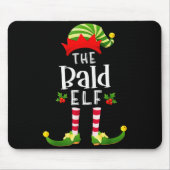 Bald Christmas Elf Matching Pajama X-mas Party Mousepad (Vorne)