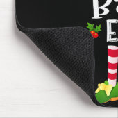 Bald Christmas Elf Matching Pajama X-mas Party Mousepad (Ecke)