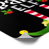 Bald Christmas Elf Matching Pajama X-mas Party  Poster (Ecke)