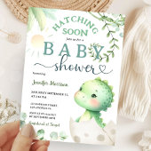 Bald Dinosaur Baby Dusche Grünes Dino Einladung