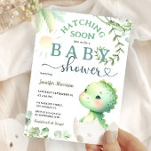 Bald Dinosaur Baby Dusche Grünes Dino Einladung