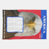 Bald Eagle 2026 Kalender - Patriotische Zuhause Ar Geschirrtuch (Horizontal)