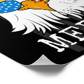 Bald Eagle 4. Juli Trump Flag Funny Poster (Ecke)