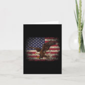 Bald Eagle 4. Juli Weihnachtsgeschenk American Fla Karte (Vorderseite)
