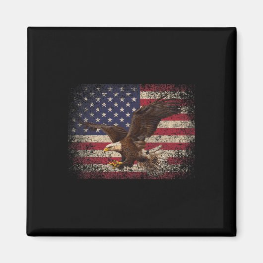 Bald Eagle 4. Juli Weihnachtsgeschenk American Fla Magnet (Vorne)