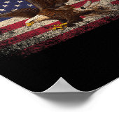 Bald Eagle 4. Juli Weihnachtsgeschenk American Fla Poster (Ecke)