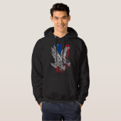 Bald Eagle 4th of July Christmas American Flag Cou Hoodie (Vorne ganz)