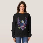 Bald Eagle 4th of July Christmas American Flag Cou Sweatshirt (Vorne ganz)