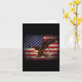 Bald Eagle 4th Of July Christmas Gift American Fla Karte (Gelbe Blume)