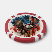 Bald Eagle Abstrakt USA Flag Pokerchips (Einzeln)