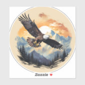 Bald Eagle als Amerikas Symbol Aufkleber (Blatt)