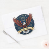 Bald eagle America 250th artwork Quadratischer Aufkleber (Umschlag)