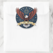Bald eagle America 250th artwork Quadratischer Aufkleber (Tasche)