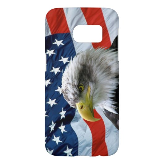 Bald Eagle American Flag Case-Mate Samsung Galaxy Hülle (Rückseite)
