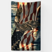 Bald Eagle American Flag Country Road Banner (Vertikal)