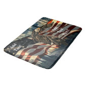 Bald Eagle American Flag Country Road Bath Mat Badematte (Schrägansicht)