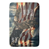 Bald Eagle American Flag Country Road Bath Mat Badematte (Vorderseite Vertikal)