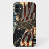 Bald Eagle American Flag Country Road Case-Mate iPhone Hülle (Rückseite)